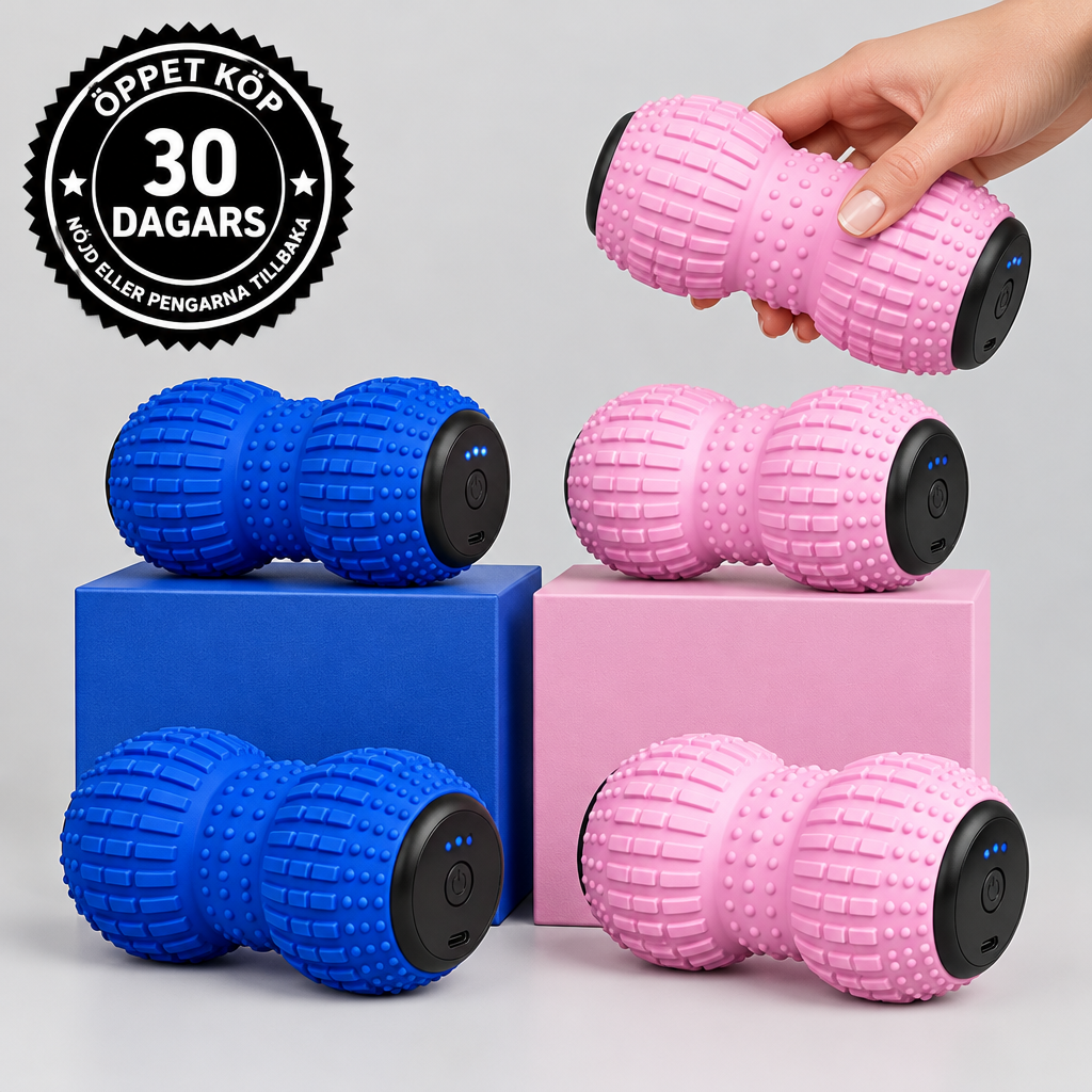 Vaelo massageboll i blått och rosa, 30 dagars öppet köp